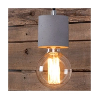 Strong Pendant Lamp 1xE27 Max.60W Gray Concrete/Black Fabric Cable 7061936