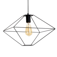 Gaia Pendant Lamp 1xE27 Max.60W Black Metal/Black PVC Cable 1840104