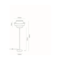 Preto Pepito Lampa Podłogowa1xE27 Max.60W Czarny/Czarny/Pepitka-Czarny-Biały 12340104