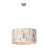 Lampa Wisząca Malo 1xE27 Max.60W Dąb Olejowany/Przezroczysty Kabel PCV/Tapeta Wielobarwna 16150174