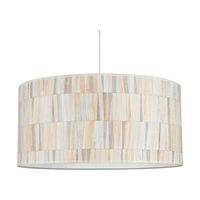 Lampa wisząca Kairo 1xE27 maks. 60W satynowy metal/przezroczysty kabel PVC/wielokolorowy klosz tapety 1012724410395