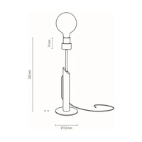 Lampa stołowa Solange 1xE27 Max.60W Dąb olejowany/Czarny metal/Czarny kabel z tkaniny 8541904