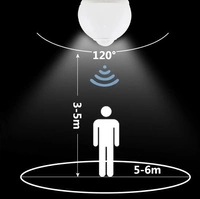 LED bulb E27 12W warm 3000K with motion sensor