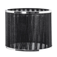 Lampa Wisząca Anina 3xE14 Max.25W Czarny Metal/Przezroczysty Kabel PCV/Czarno-Chromowy Klosz 17930304