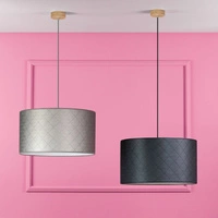 Mirabella Pendant Lamp 1xE27 Max.60W Oiled Oak/Black Fabric Cable/Black Synthetic Material Shade 1696974