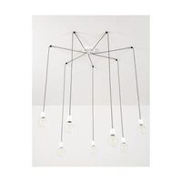 Porcia Pendant Lamp 7xE27 Max.60W White Metal/White Ceramics/Anthracite Fabric Cable 3181702