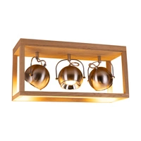Lampa sufitowa Roy z 3xLED GU10 5W Dąb olejowany/Satynowy metal 5227374