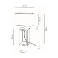 Cadre Lampa Stołowa 1xE27 Max.25W Dąb Olejowany/Czarny/Szary 7711174