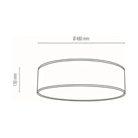 Lampa sufitowa Nevoa 4xE27 maks. 25W biały metal/srebrny klosz z tkaniny 47934802