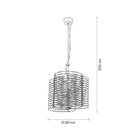 Lampa wisząca Ringo 1xE27 Max.60W Stal Metal/Czarny Metal 1030334