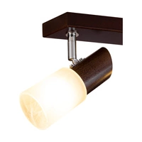 Lampa Sufitowa Birgit 3xE14 Max.40W Drewno Buk Orzech/Szkło Alabastrowe 2222376