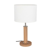 Benita Table Lamp 1xE27 Max. 40W Oiled Oak/Matte Nickel/White 7017400511546