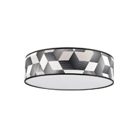 Lampa Sufitowa Espacio 4xE27 Max.25W Biały Metal/Wielokolorowa Tapeta 4884802