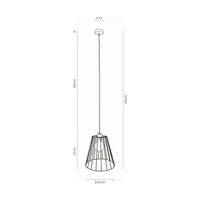 Lampa wisząca Swan 1xE27 Max.60W Czarny metal/czarny kabel PVC 19349104