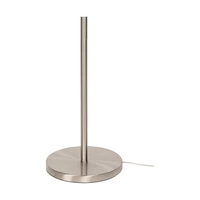 Lampa podłogowa Eros 1xE27 maks. 60W 1xLED zintegrowana 160lm 3000K 3W satynowy metal/biały klosz z tkaniny/przezroczysty kabel PVC 1232127