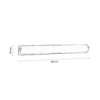Lampa ścienna ROMY biała 91cm 3481128