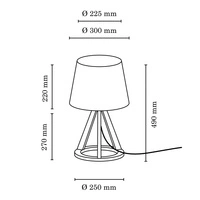 Konan Lampa Stołowa 1xE27 Max,25W Orzech/Czarny/Czarny 6515976