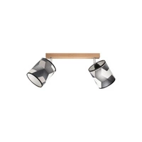 Espacio Ceiling Lamp 2xE27 Max.25W Oiled Oak/Multicolor Wallpaper 56748274