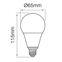 LED line E27 170-250V 13W 1300LM 4000K A65 | neutral bulb