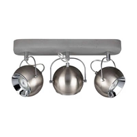 Ball Concrete Ceiling Lamp Incl. 3xLED GU10 5W Gray Concrete/Satin Metal 5131336