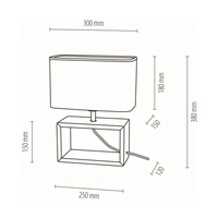 Cadre Lampa Stołowa 1xE27 Max.25W Dąb Olejowany/Czarny/Biały 7722974