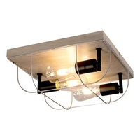Lampa ścienna/sufitowa Netuno 3xE27 Max.15W LED Witrażowa Sosna Szara/Czarny Metal/Srebrny Metal 92073357