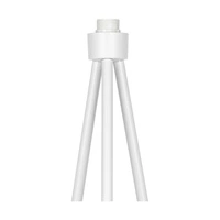 Lampa podłogowa na statywie 1xE27 maks. 40W biały metal/przezroczysty kabel PVC/abażur z czarnej tkaniny 1523002