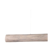 Lucas Pendant Lamp 1xLED Samsung 24V Integrated 3080lm 3000K 33W Stained Pine Gray/Black Metal/Transparent PVC Cable with Touch Dimmer 69670104