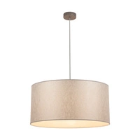 Prata Pendant Lamp 1xE27 Max.60W Gray Metal/Transparent PVC Cable/Silver Fabric Shade 957280227