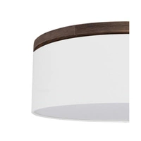 Lampa sufitowa Josefina w zestawie 1xLED zintegrowany 1650lm 2700K 18W barwiona sosna na orzechowym/białym kloszu z tkaniny 4015610910746