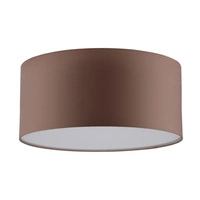 Lampa sufitowa Josefina 2xE27 maks. 25W biały metal/brązowy klosz z tkaniny 4792812