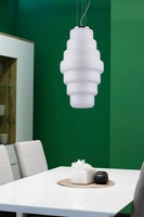 Britt Pendant Lamp 1xE27 Max.60W Chrome Metal/White Glass 1670128