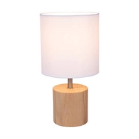 Trongo Round Lampa Stołowa 1xE27 Max.25W Dąb Olejowany/Czarny PVC/Biały 7181974