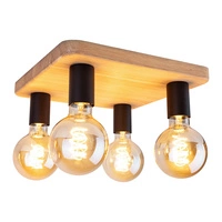 Lampa Sufitowa Tamea 4xE27 Max.60W Dąb Olejowany/Czarny Metal 2037419800000