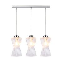 Lampa wisząca Twist 3xE27 Max.25W Metal Chrom/Przezroczysty kabel PVC/Przezroczyste szkło 13620328