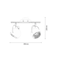 Lampa sufitowa kulowa w zestawie 2xGU10 LED 6W Satynowy Metal 2686287