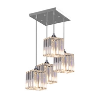 Casina Pendant Lamp 4xE27 Max.60W Chrome Metal/Transparent Crystal 8181428