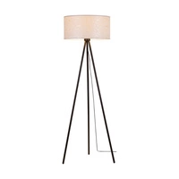 Lampa podłogowa Mateo 1xE27 Max.40W Czarny metal/Czarny kabel PCV/Beżowa tapeta 87813104
