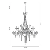 Lampa wisząca kryształowa QUEEN 35pkt 9140352