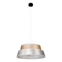 Nevoa Lampa Wisząca 1xE27 Max.60W Czarny/Transparentny PVC/Złoty-Srebrny 150040104