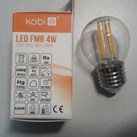 FILAMENT LED decorative light bulb E27 4W warm 3000K G45 ball
