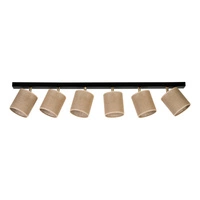 Jute Lampa Sufitowa 6xE27 Max.25W Czarny/Beżowy 56793604
