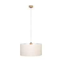 Boho Lampa Wisząca 1xE27 Max.60W Dąb Olejowany/Transparentny PVC/Beżowy 16910174