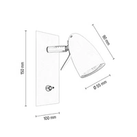 Ian Kinkiet 1xGU10 Max.35W Czarny Metal/Chrom Metal 2736104