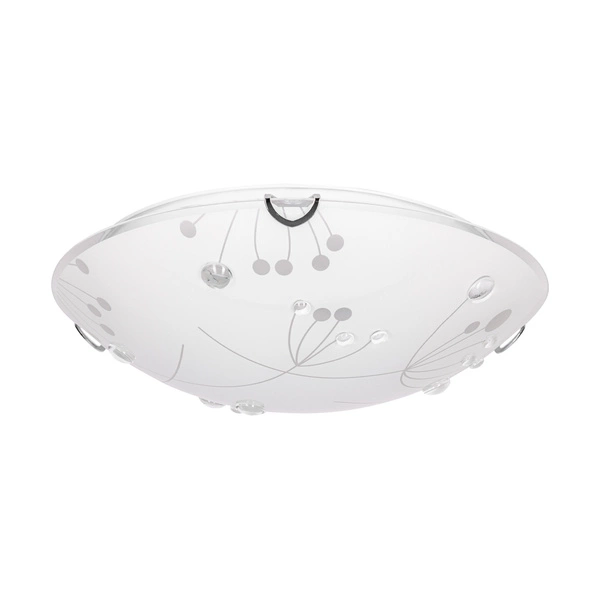 Maryland Ceiling Lamp 1xLED Integrated 1650lm 2700K 18W Chrome Metal/White-Transparent Glass 4374112