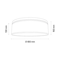 Hoja Ceiling Lamp Incl. 1xLED Integrated 1650lm 2700K 18W Stained Pine Brown/Multicolor Wallpaper Shade 4015111011131