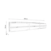Sally Wall Lamp Incl. LED Integrated 2400lm 3000K 30W Chrome Metal/White Glass 3471128