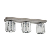 Lampa Sufitowa Glory 3xE27 Max.60W Szary Beton/Przezroczyste Szkło 2361336
