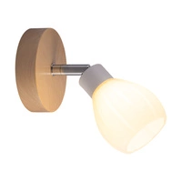 Lampa ścienna Talea w zestawie 1xG9 LED 300lm 2700K 3W Drewno Brzozowe/Biały Metal/Białe Szkło 2016017920993