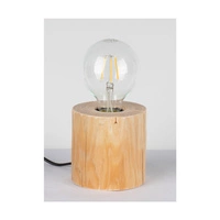 Lampa stołowa Trabo 1xE27 Max.25W Sosna Naturalna/Czarny Kabel PCV 76911150